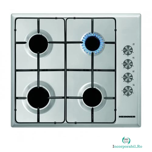 HEINNER Plita incorporabila Heinner HBH-S584I-IX, Gaz, 4 Arzatoare, Inox