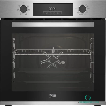 Beko Cuptor incorporabil Beko BBIE12300XD, Electric, 72 l, Grill, SteamShine Cleaning, Timer, Clasa A, Inox la 1,381.99 lei ron