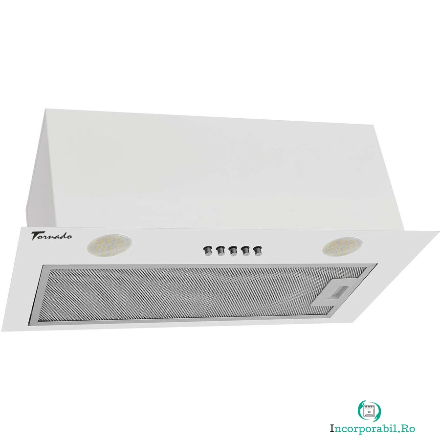 Tornado Hota Incorporabila Tornado DRYTH 960 (52) LED, 1 motor Turbo, latime 52 cm, absorbtie 960 m3/ora, filtru anti-grasimi aluminiu 5 straturi, ALB