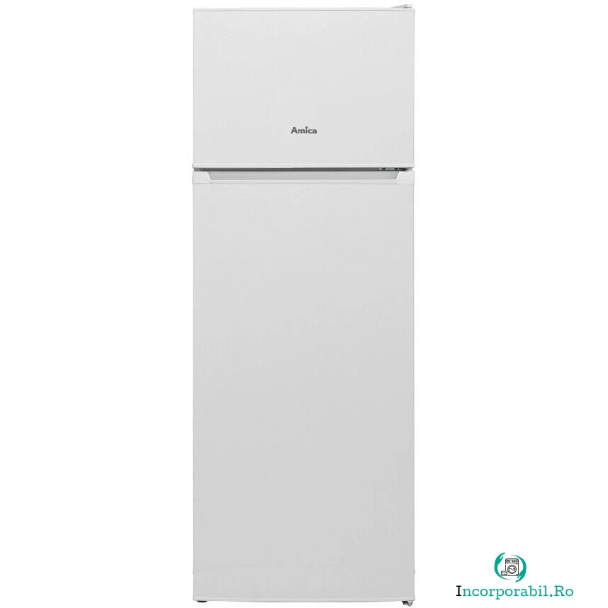 AMICA Frigider cu congelator Amica FD2355.4, H 145 cm, 211 L, Usa dubla, Clasa E, Alb la 2,177.99 lei ron