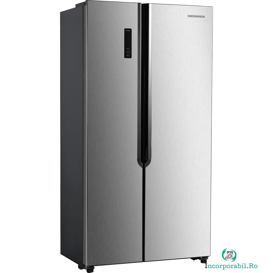 HEINNER Side by side Heinner HSBS-H442NFXE++, 436 l, No Frost, Clasa A++, Display, functie smart, Congelare si racire rapida, H 177 cm, Argintiu