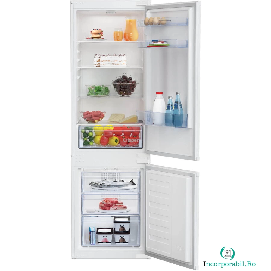 Beko Combina frigorifica incorporabila Beko BCHA275K41SN, 262 l, No Frost, Clasa E, H 177.5 cm, Alb la 2,141.99 lei ron