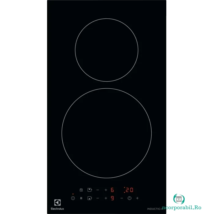 Electrolux Plita incorporabila Electrolux LIT30230C, Inductie, 2 zone de gatit, Power boost, Control touch, 29 cm, Negru