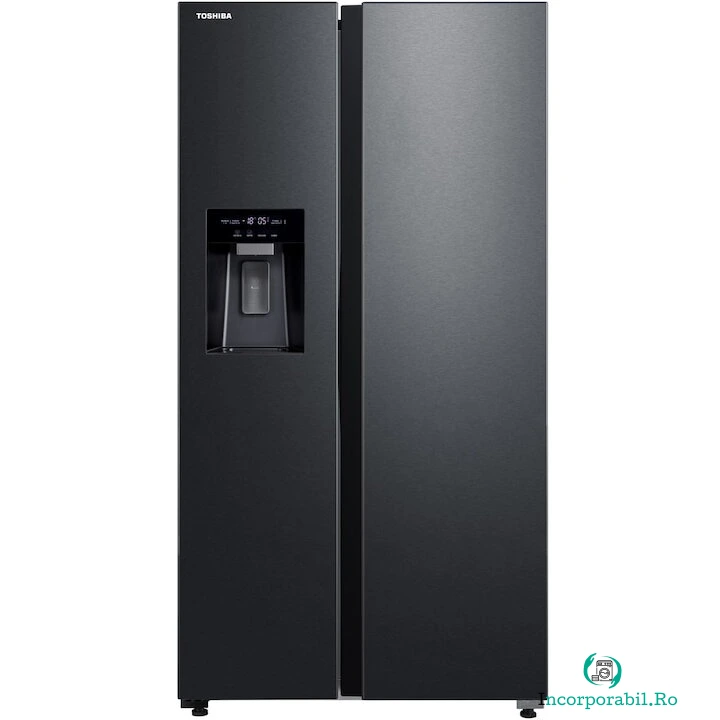 Toshiba Side by side Toshiba GR-RS755WI-PMJ(05), 568 l, No Frost, Clasa E, Ice Maker 3 in 1, Wifi, Inox/Negru