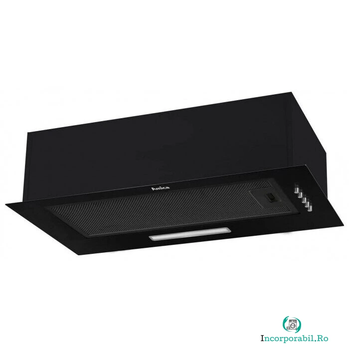 AMICA Hota incorporabila Amica OMP6211B, 3 viteze, LED, 1 motor, latime 52 cm, capacitate maxima de absorbtie 250 mc-h, Negru la 544.99 lei ron
