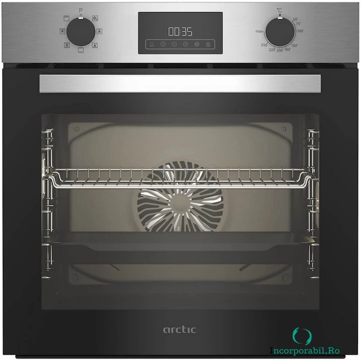 Arctic Cuptor incorporabil Arctic ARVIE1130XM, Electric, 71 l, Autocuratarea catalica, Timer digital, Grill, Clasa A, Inox