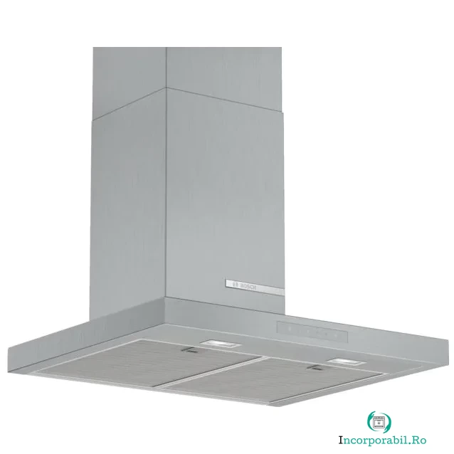 BOSCH Hota incorporabila decorativa Bosch DWB67CM50, Putere de absorbtie 671 mc/h, TouchControl, Motor EcoSilence Drive, Iluminare LED, Clasa A, 60 cm, Inox
