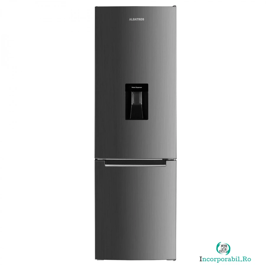 Albatros Combina Frigorifica Albatros CFXD343E, 260 l, Clasa energetica E, Termostat reglabil, 3 sertare la congelator, H 180 cm, Inox/Argintiu