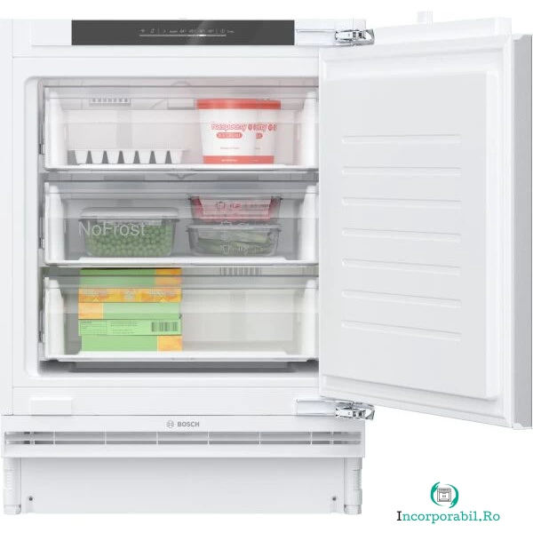 BOSCH Congelator incorporabil Bosch GUN21ADE0, 85 l, 3 sertare, No Frost, Clasa E, H 82 cm la 3,938.99 lei ron